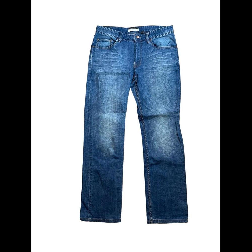 Robert Geller Five Four Jeans Relaxed Straight Leg Medium Wash 32 by 32